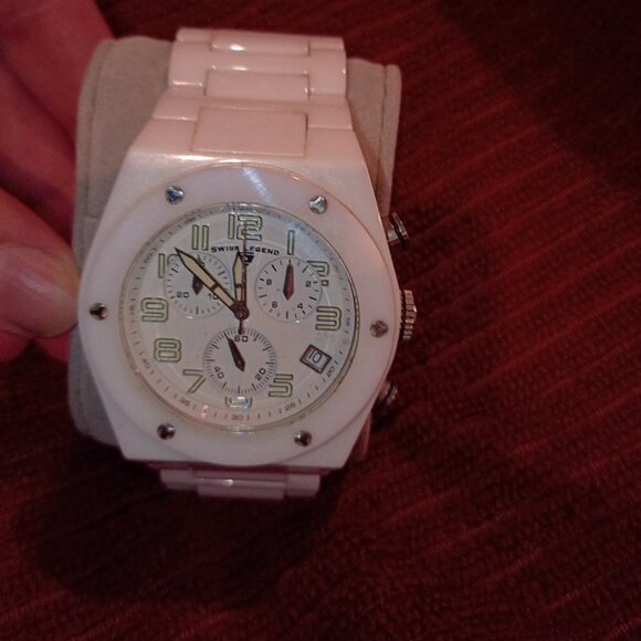 Swiss Legend Throttle Chronograph Watch Men - Ceramic - 7.5" - Picture 2 of 5